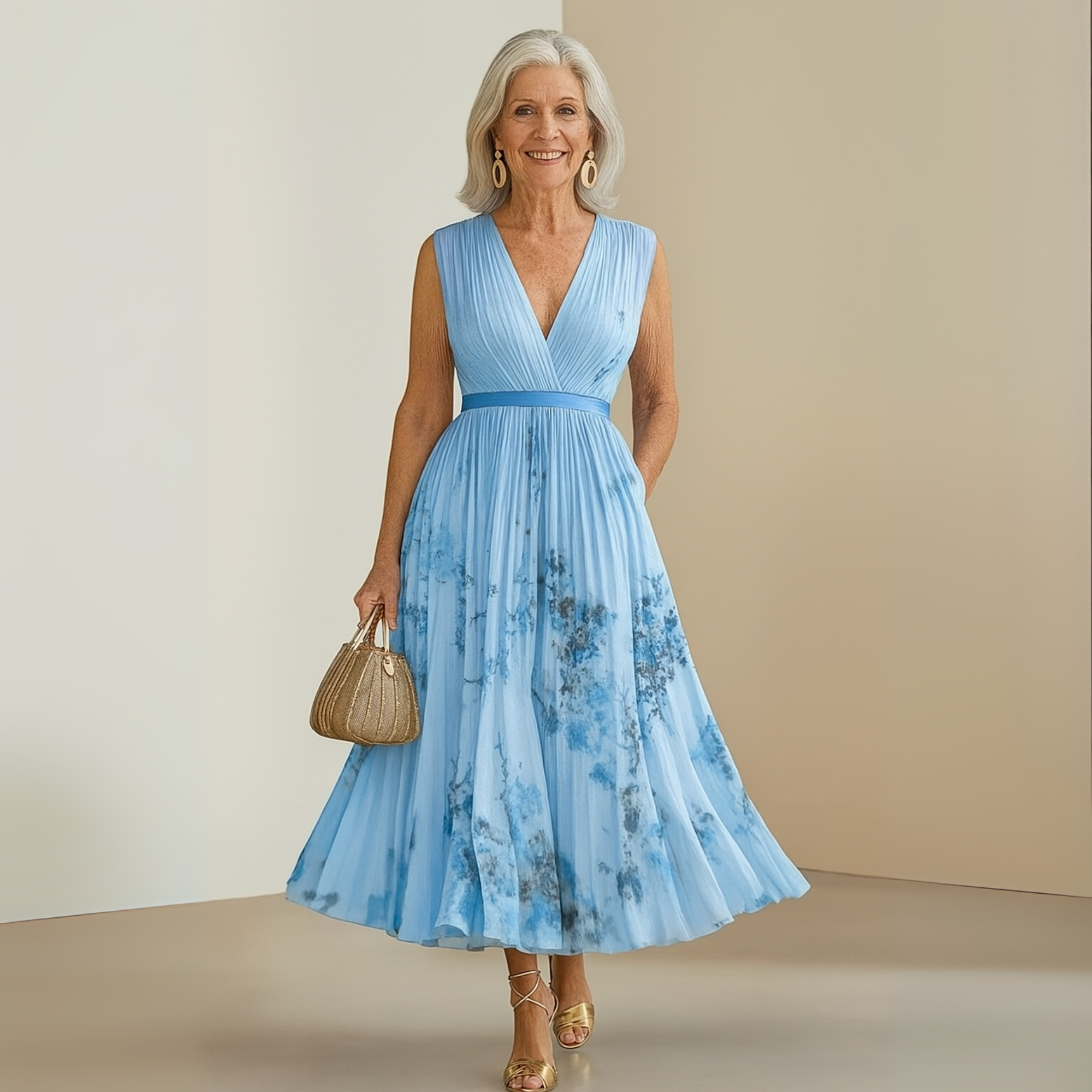 Women's Flowy Sleeveless Summer Maxi Dress