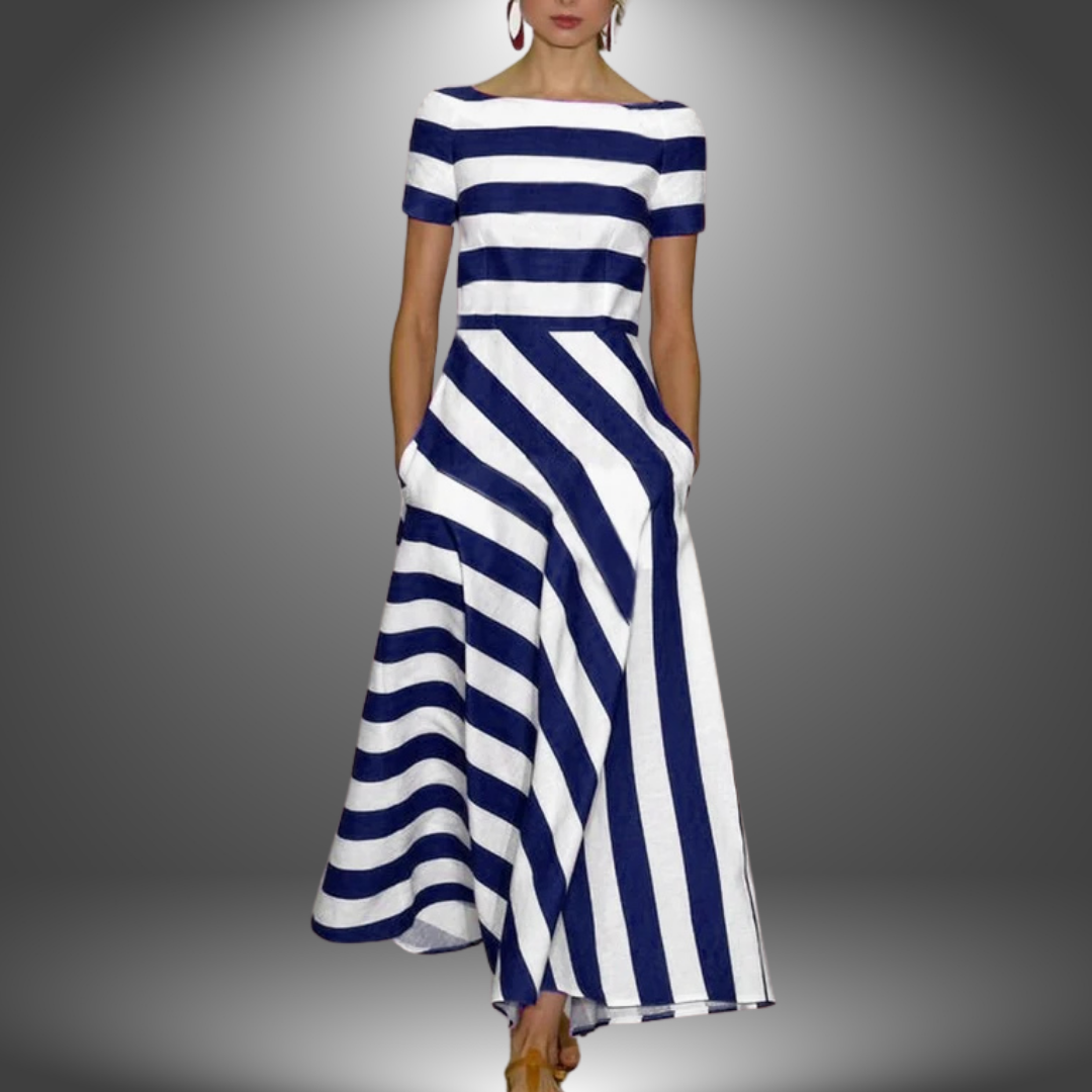 Women's Handcrafted Striped Maxi Dress