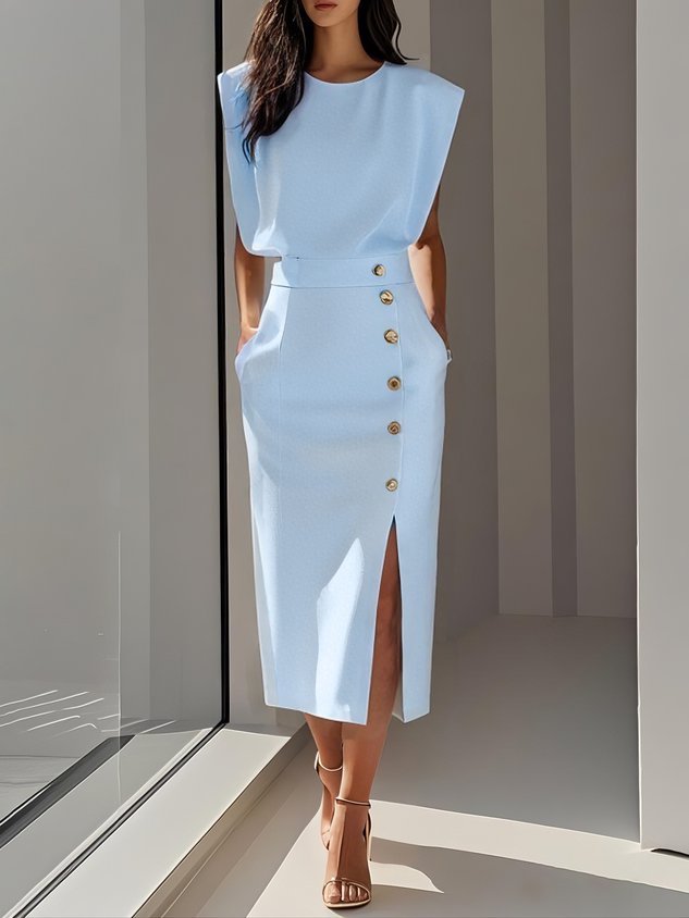 Women's Effortless Charm Midi Dress