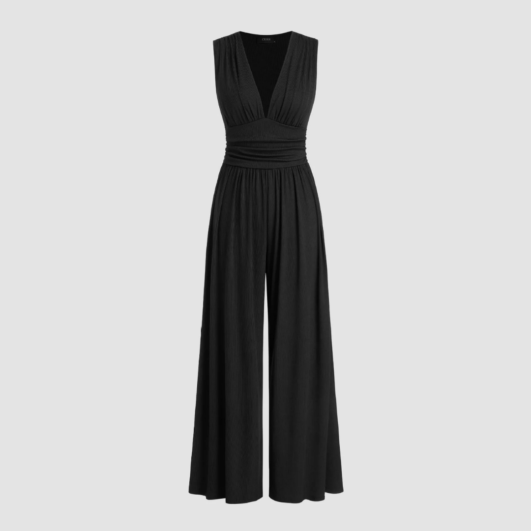 Women's Stretch Comfort Wide-Leg Jumpsuit