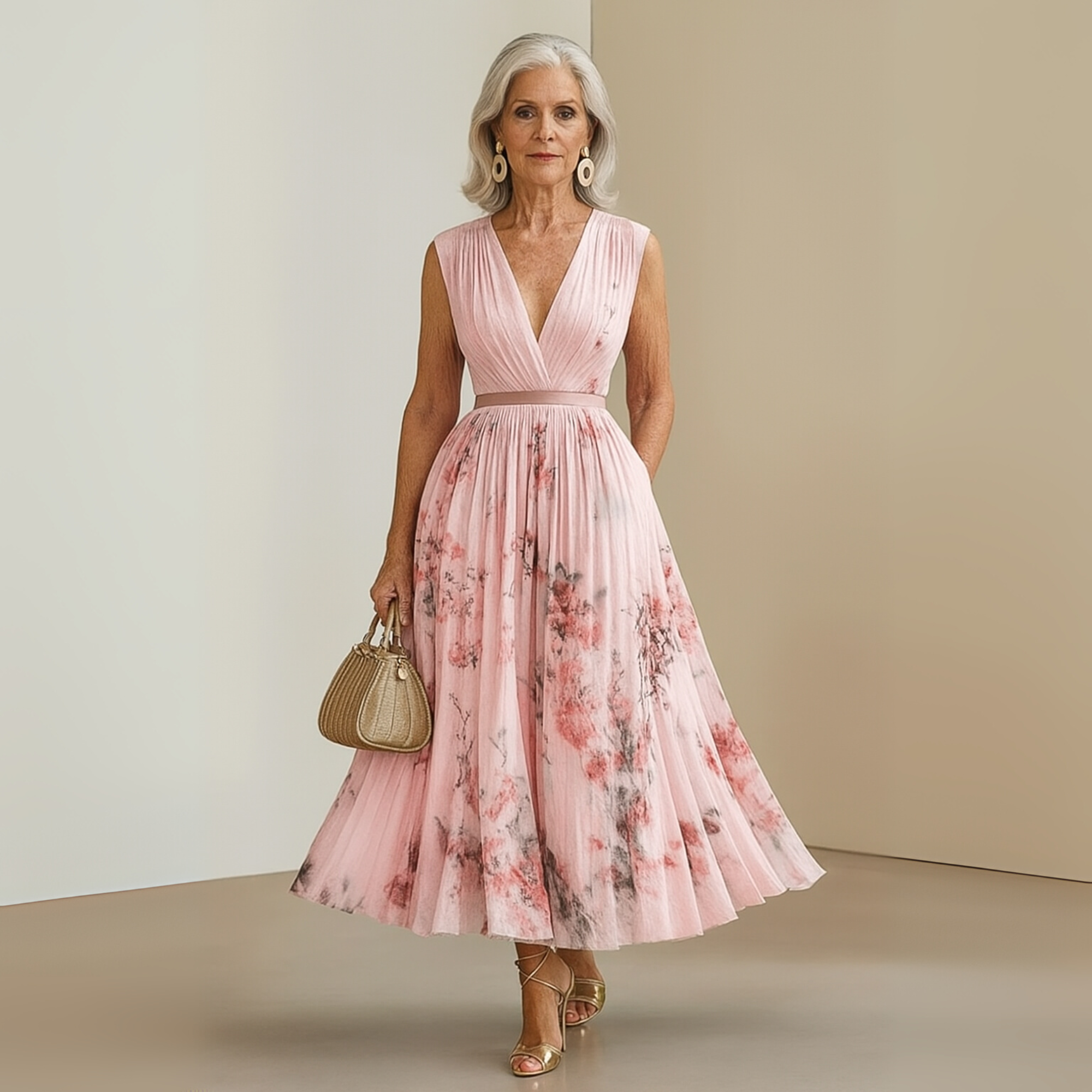 Women's Flowy Sleeveless Summer Maxi Dress
