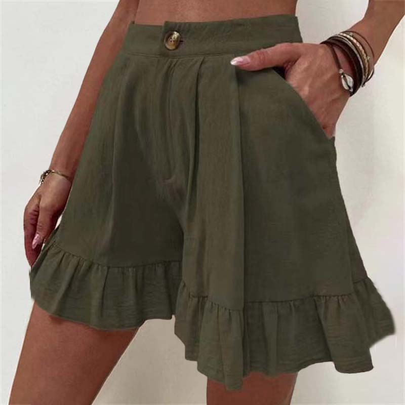 Women's Breezy Ruffle Hem Shorts