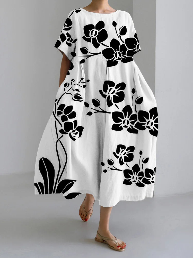 Women's Elegant Floral Dress for Every Occasion with Floating Style and Comfort