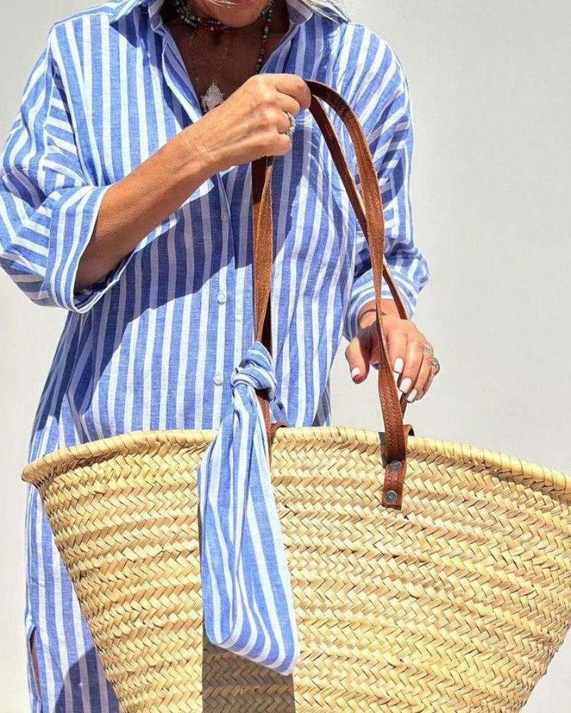 Women's Timeless Striped Shirt Dress