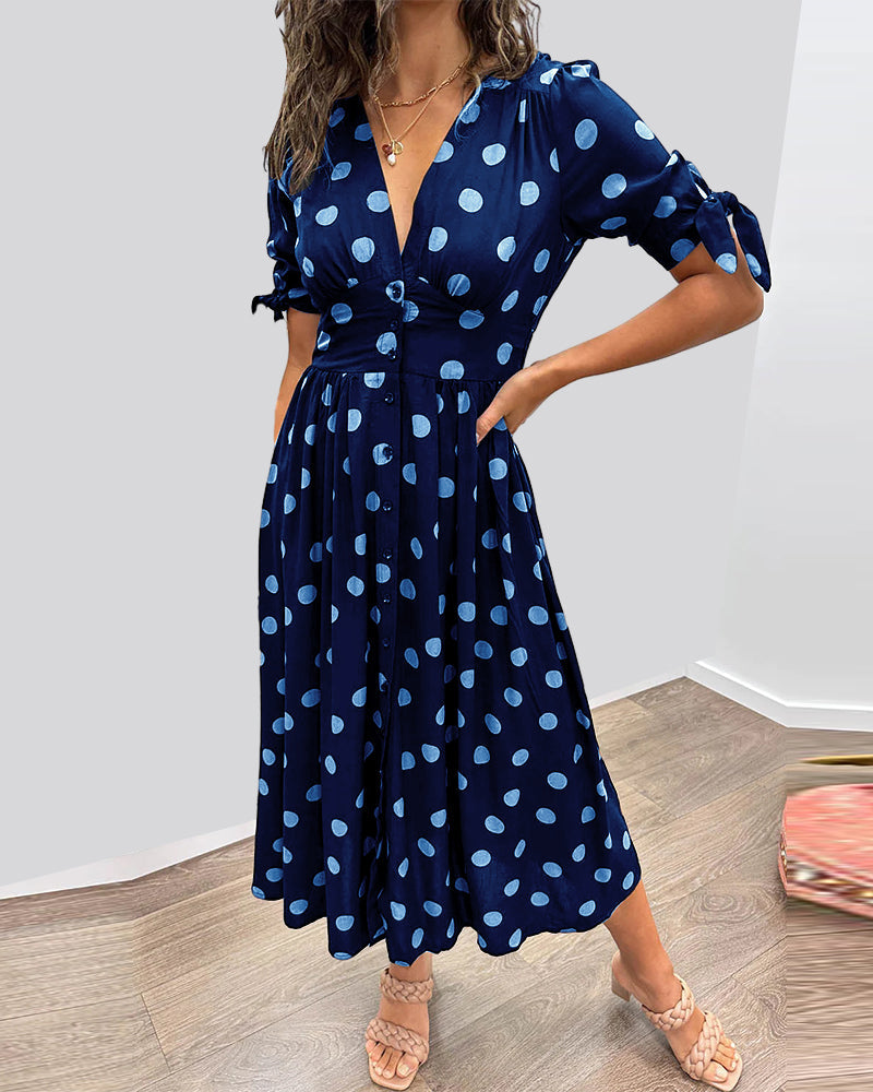 Women's Elegant Polka Dot Dress