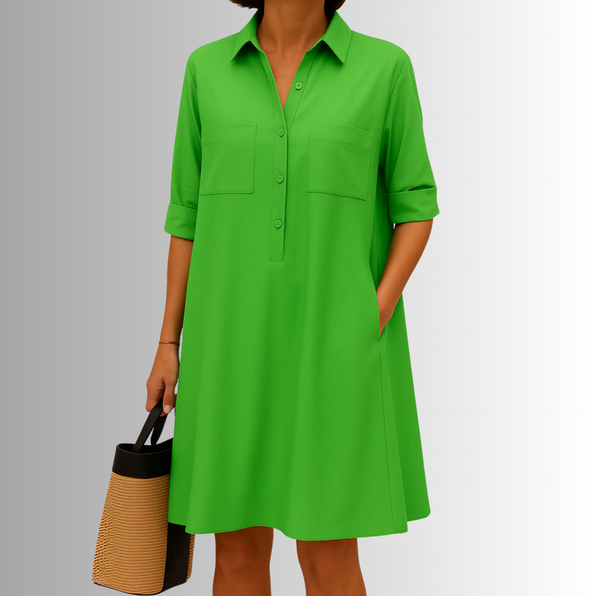 Women's Lightweight Button Dress