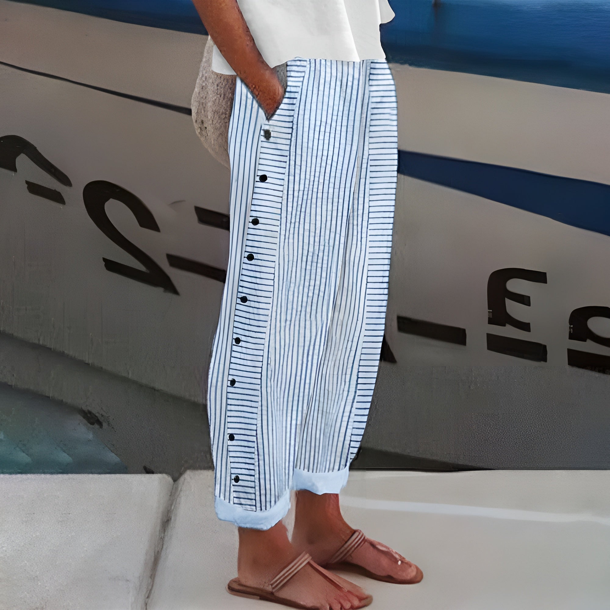 Women's Comfortable Pants with Side Pockets