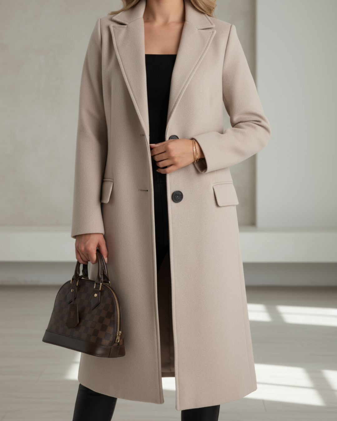 Women's Elegant Long Wool Coat