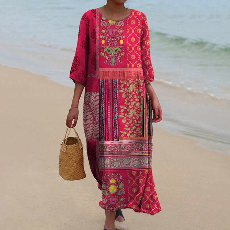 Women's Loose Fit Boho Maxi Dress