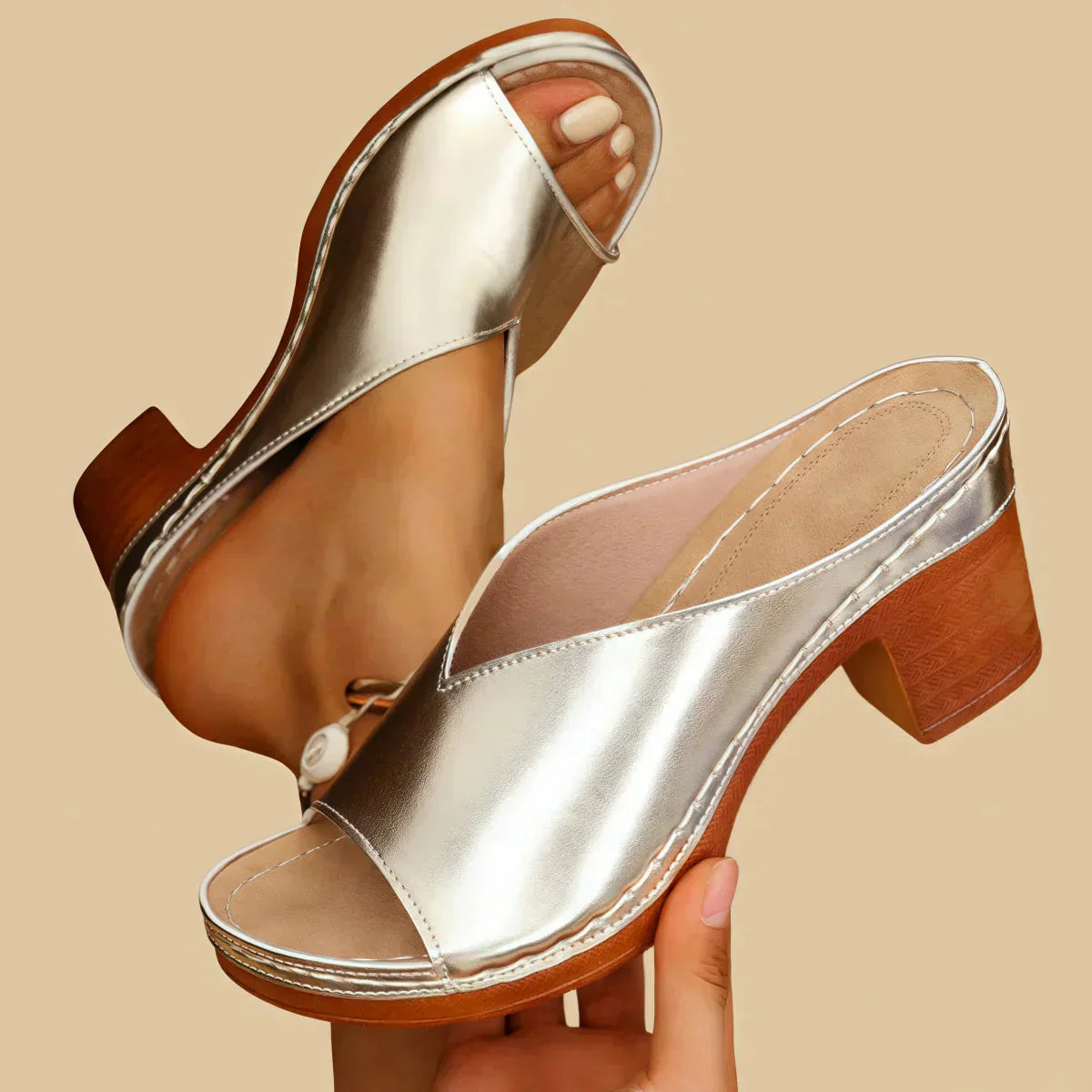 Women's Orthopedic Sandals with Thick Heels