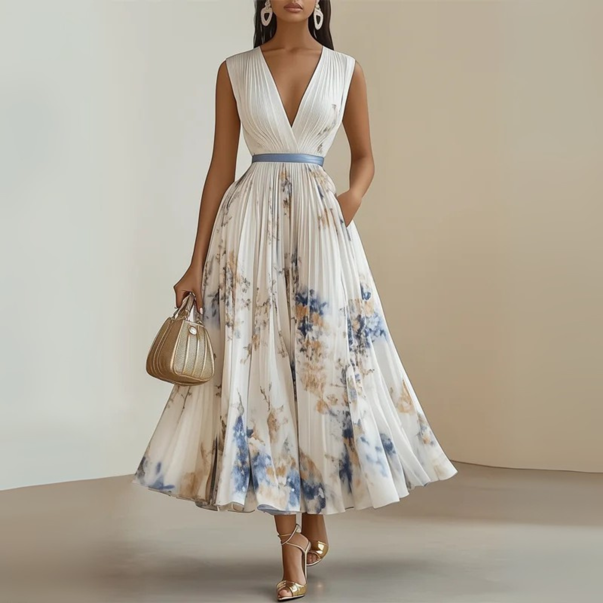 Women's Flowy Sleeveless Summer Maxi Dress