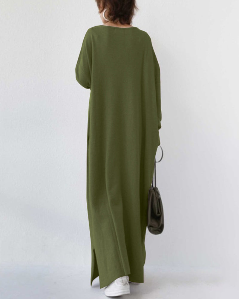 Women's Elegant Winter Maxi Dress for Women with Long Sleeves