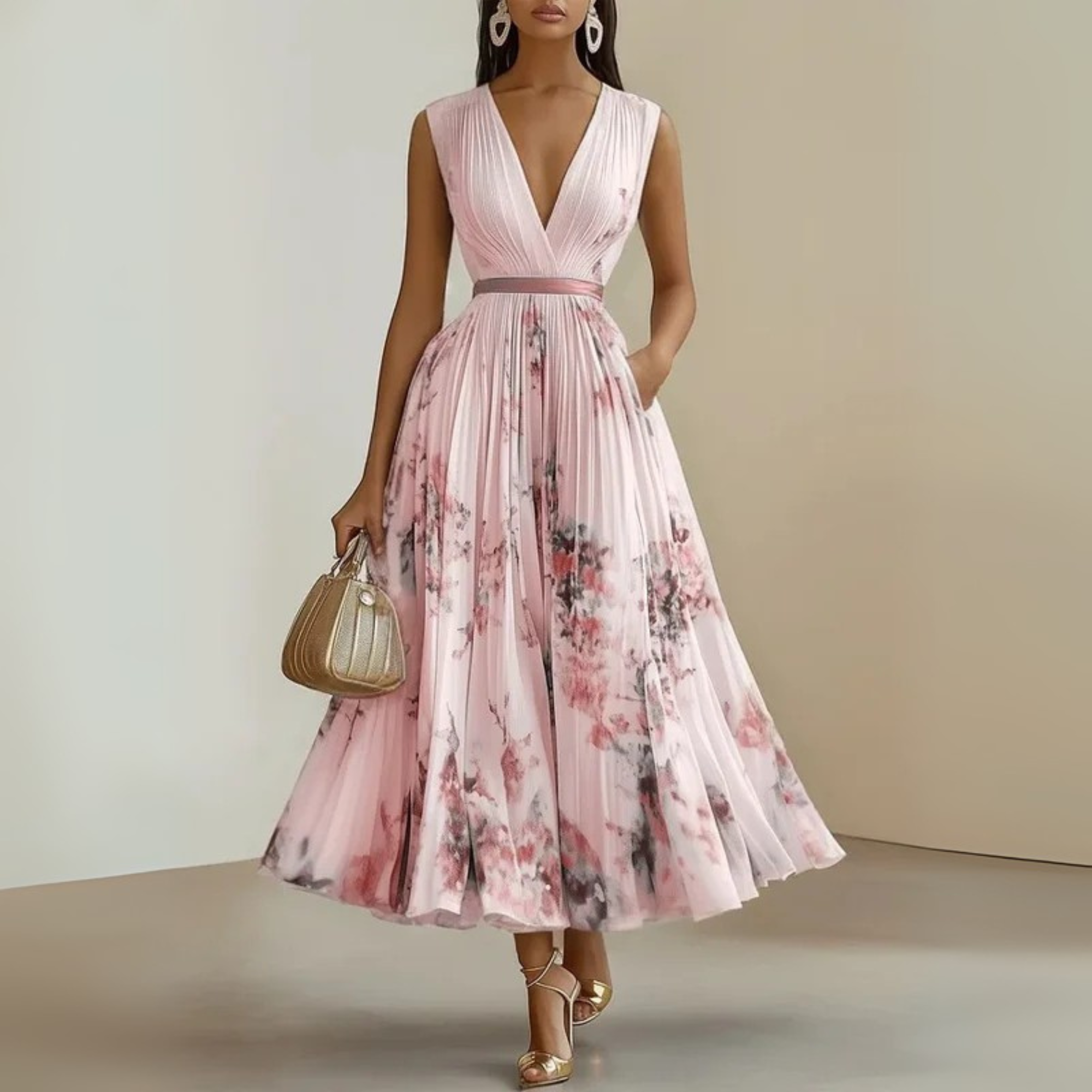 Women's Flowy Sleeveless Summer Maxi Dress