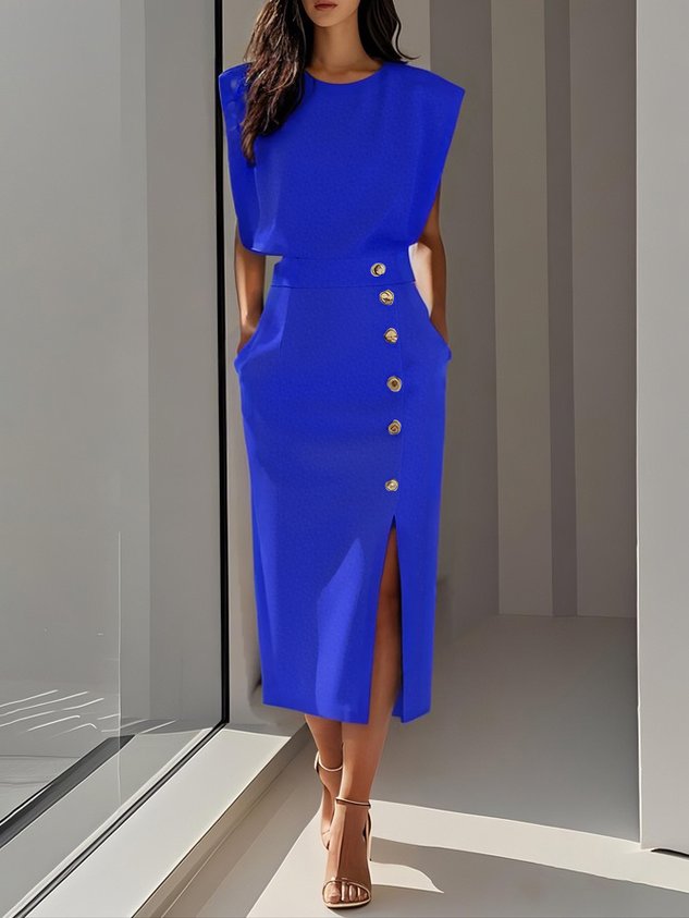 Women's Effortless Charm Midi Dress