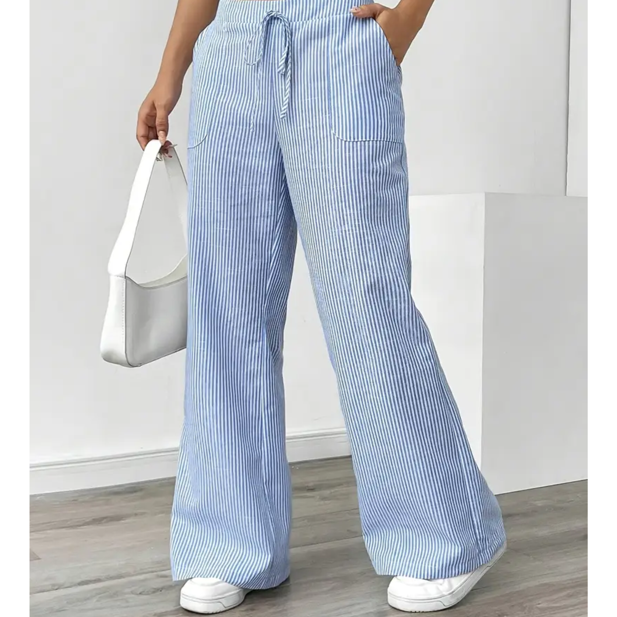 Women's Striped Pants With Pockets