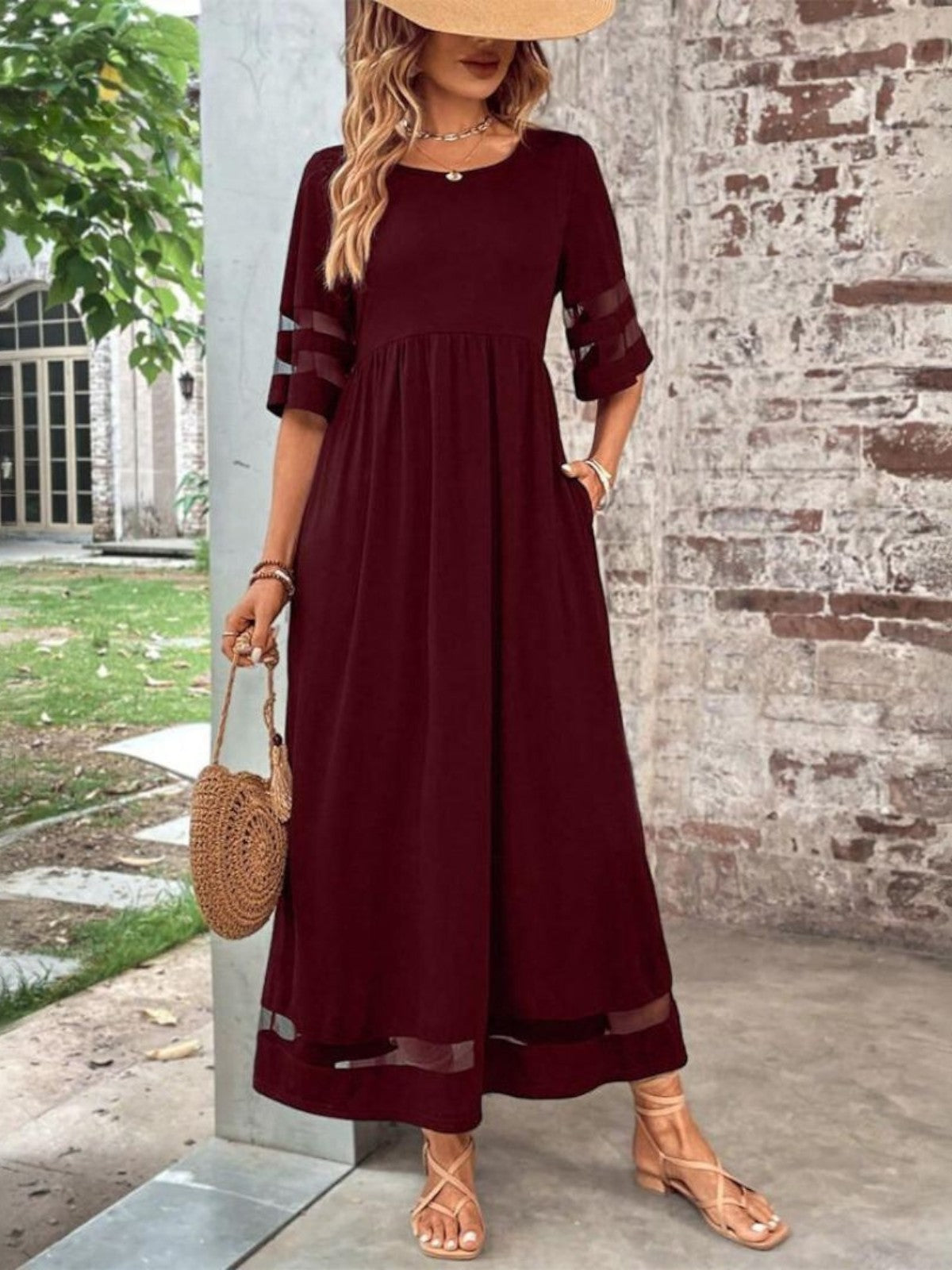 Women's Chic Tummy Flattering Coverage Dress