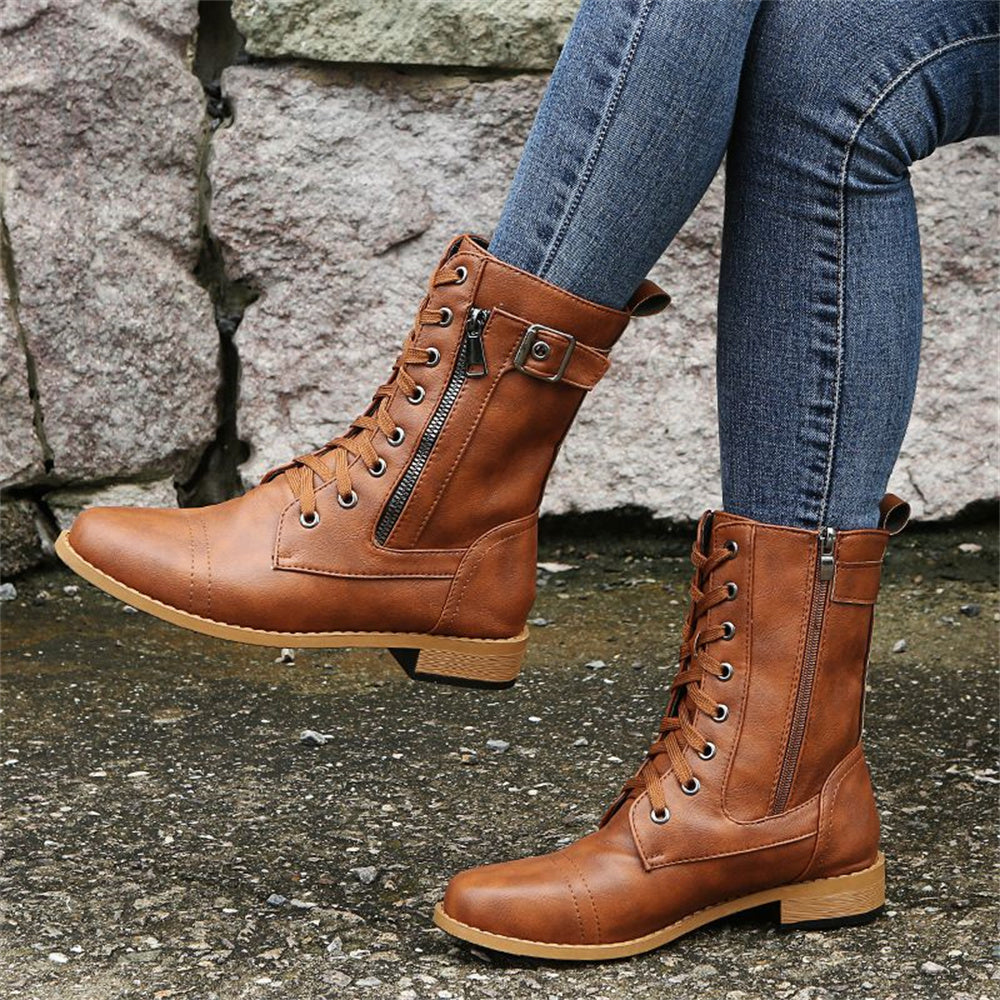 Women's Toe Side Zipper Orthopedic Boots