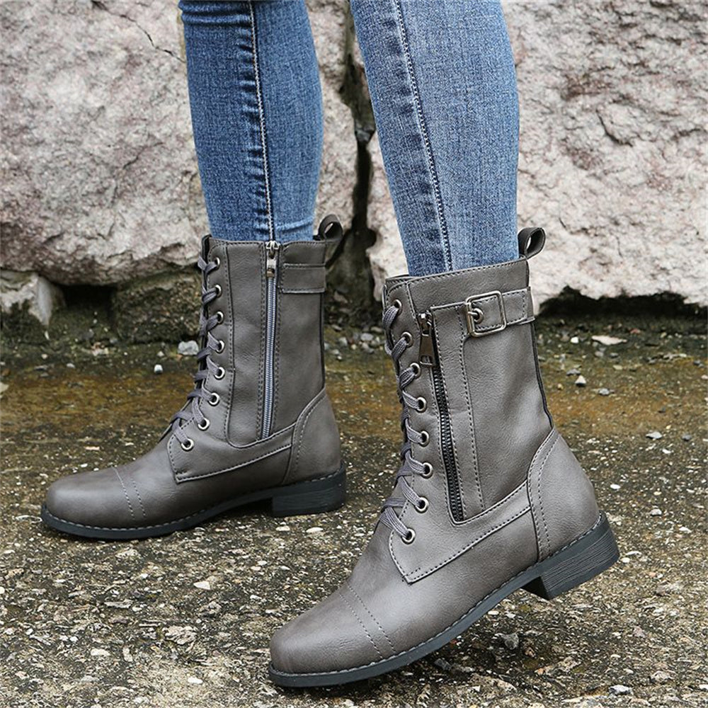 Women's Toe Side Zipper Orthopedic Boots