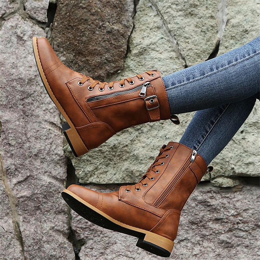 Women's Toe Side Zipper Orthopedic Boots