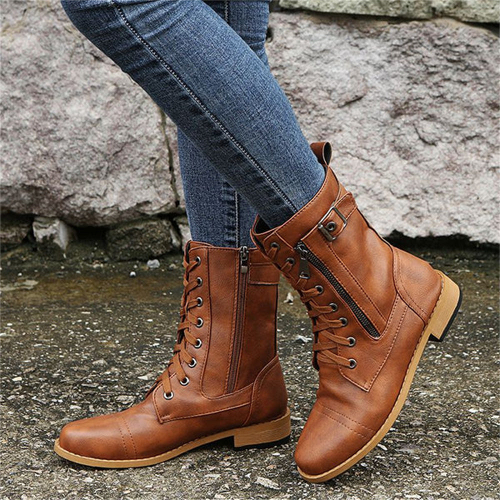 Women's Toe Side Zipper Orthopedic Boots