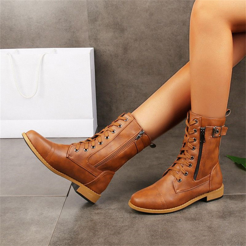 Women's Toe Side Zipper Orthopedic Boots