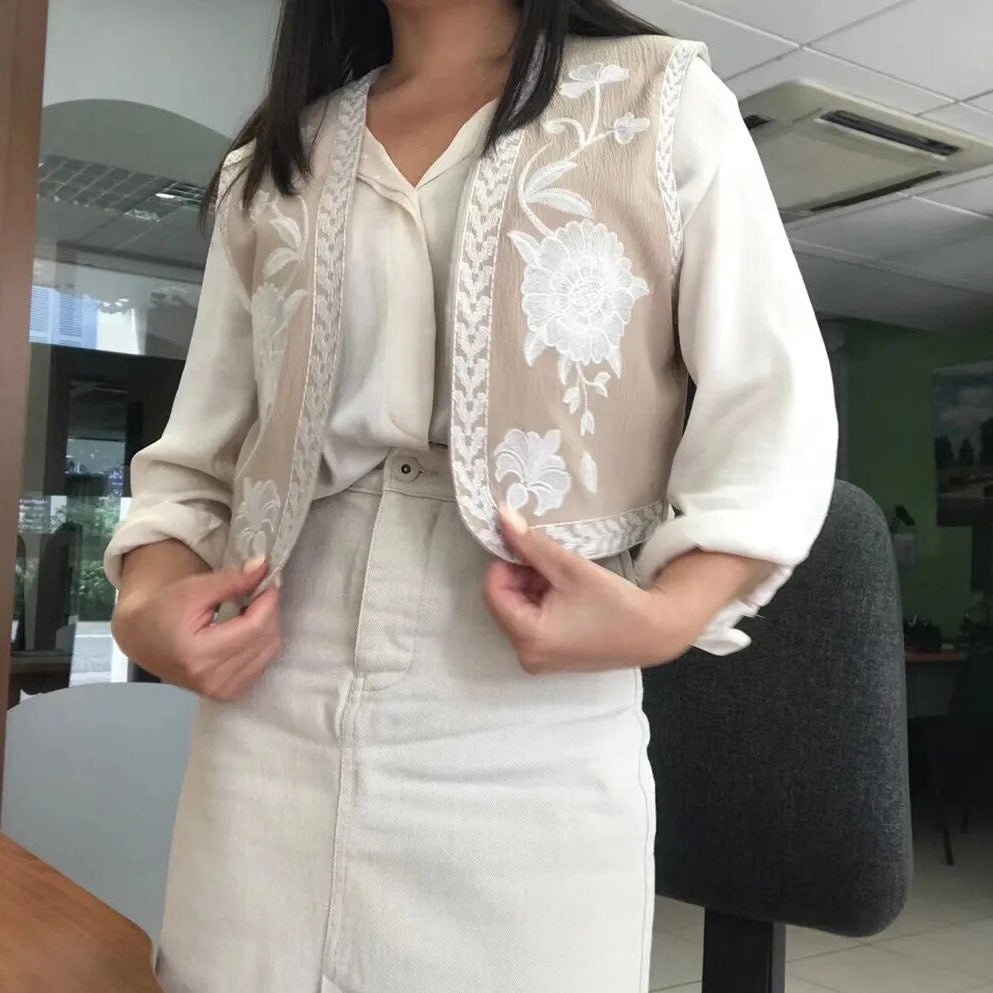 Women's Vintage Floral Boho Vest