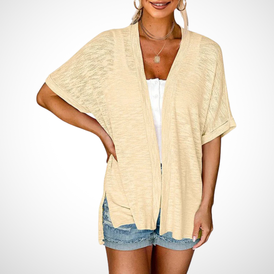 Women's Stylish Flowy Short Sleeve Cardigan