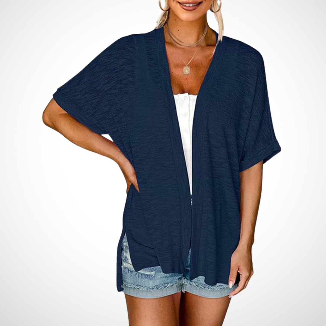 Women's Stylish Flowy Short Sleeve Cardigan