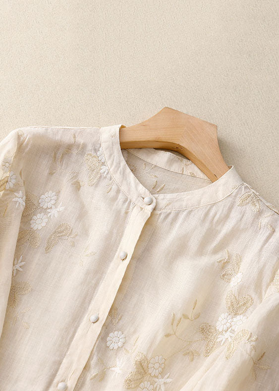 Women's Chic Blouse with Floral Accents