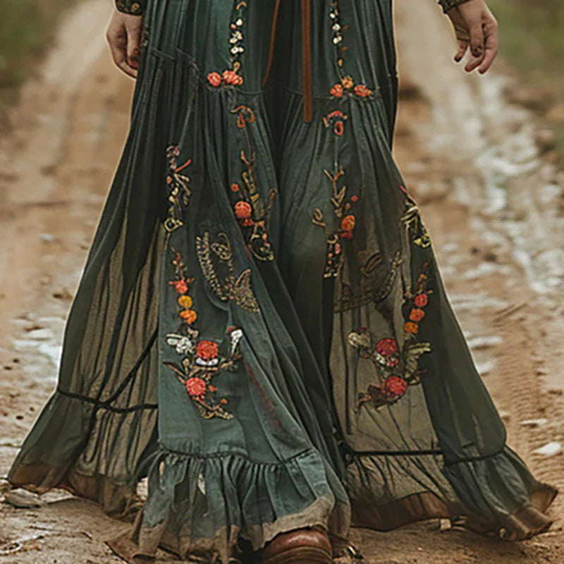 Women's Bohemian Floral Maxi Dress