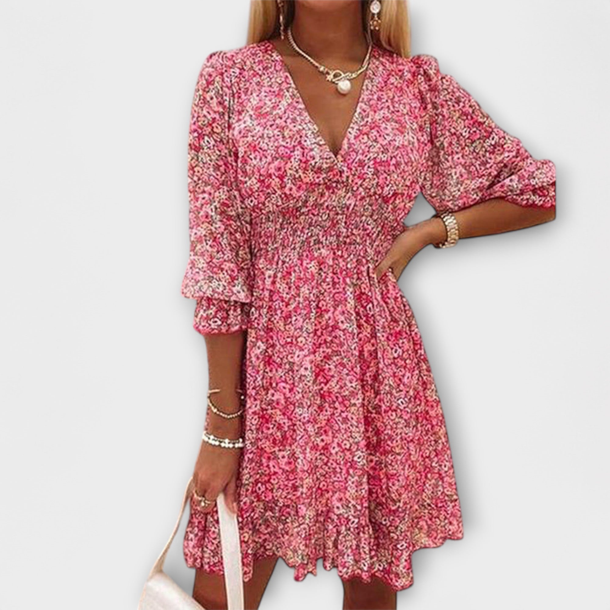 Women's Floral Puff Sleeve Dress for Women
