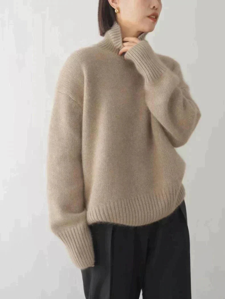 Women's Sweater With High Collar