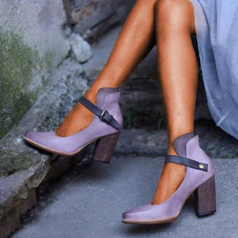 Women's Elegant Heel Sandals with Straps