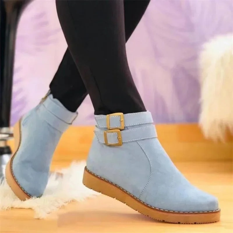 Women’s Ankle Boots with Double Buckle
