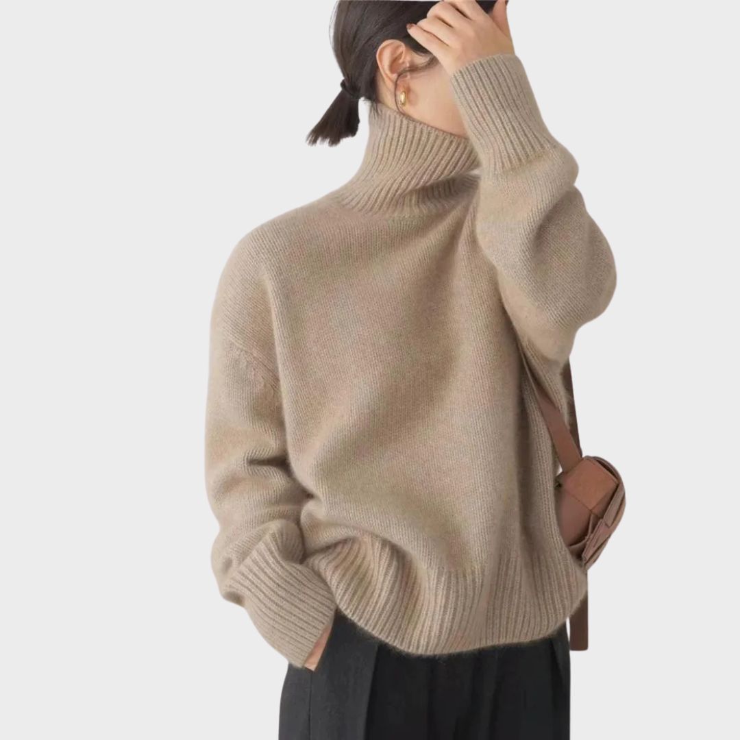 Women's Sweater With High Collar