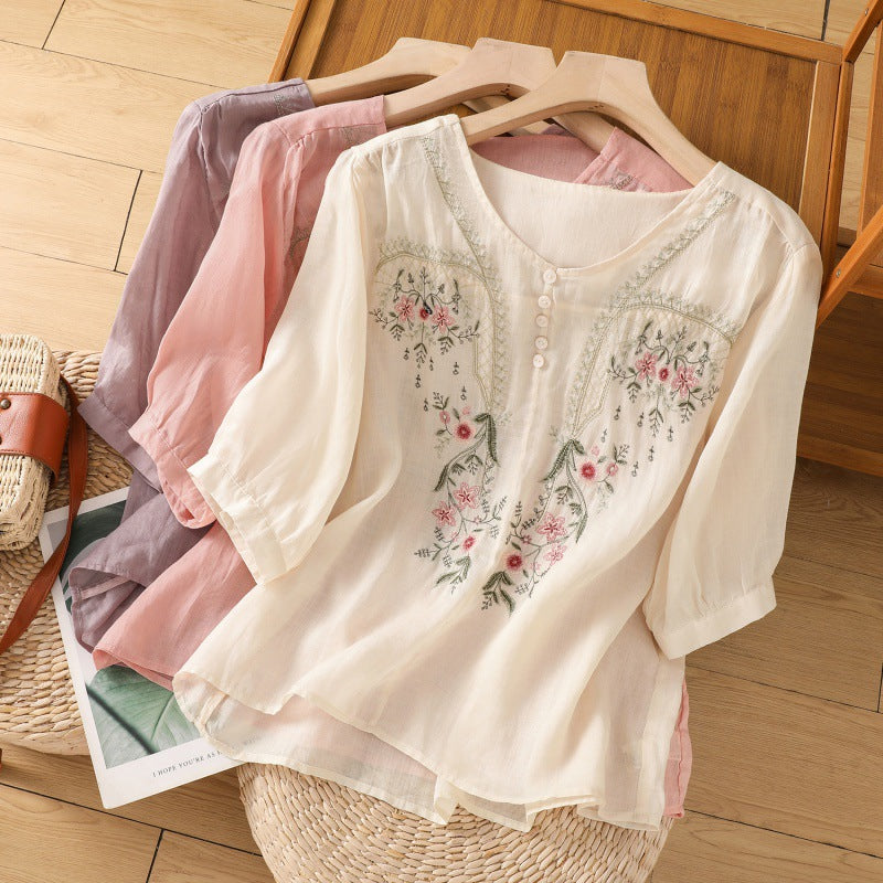 Women's Floral Relaxed Blouse