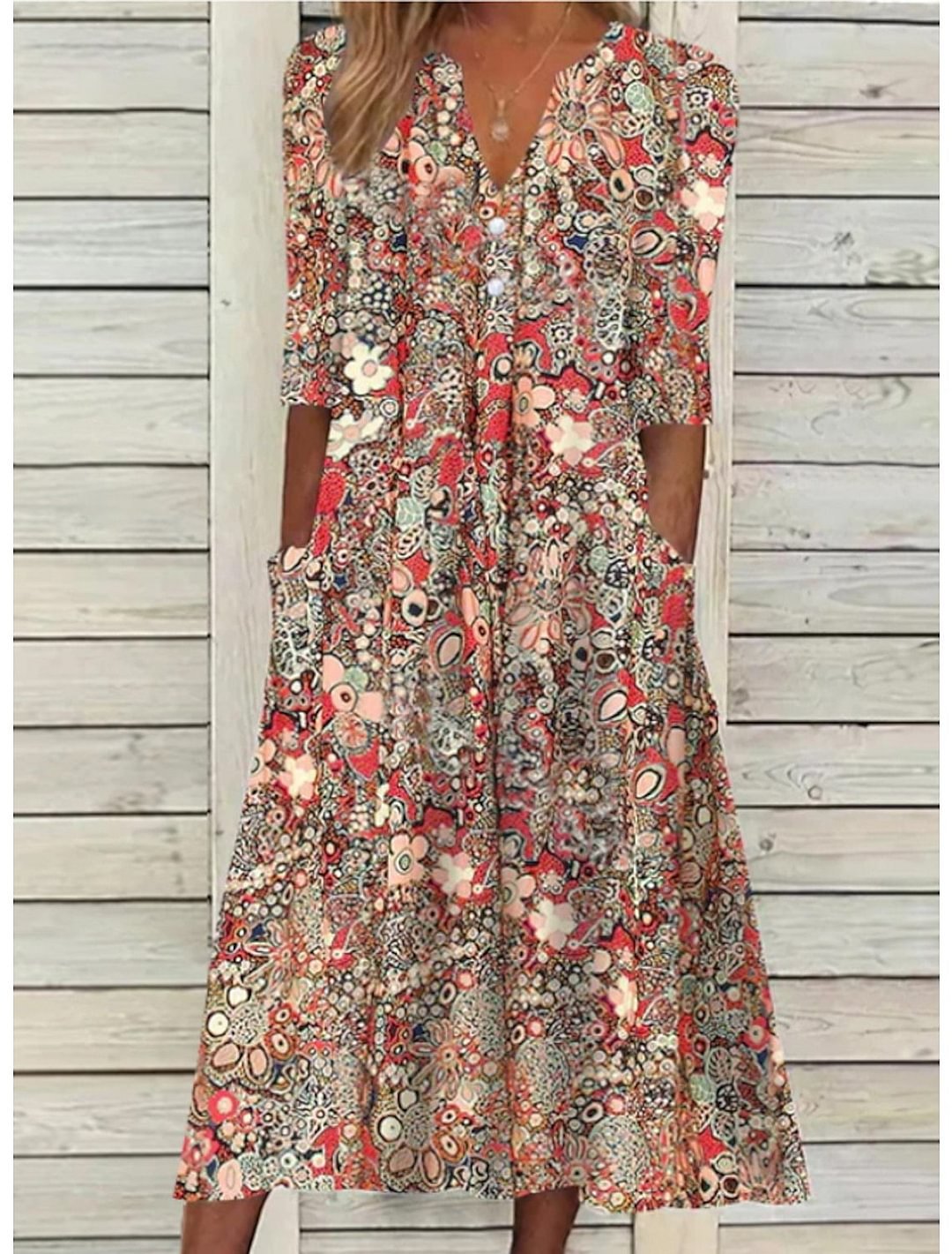 Women's Elegant Summer Dress with Belly Cover