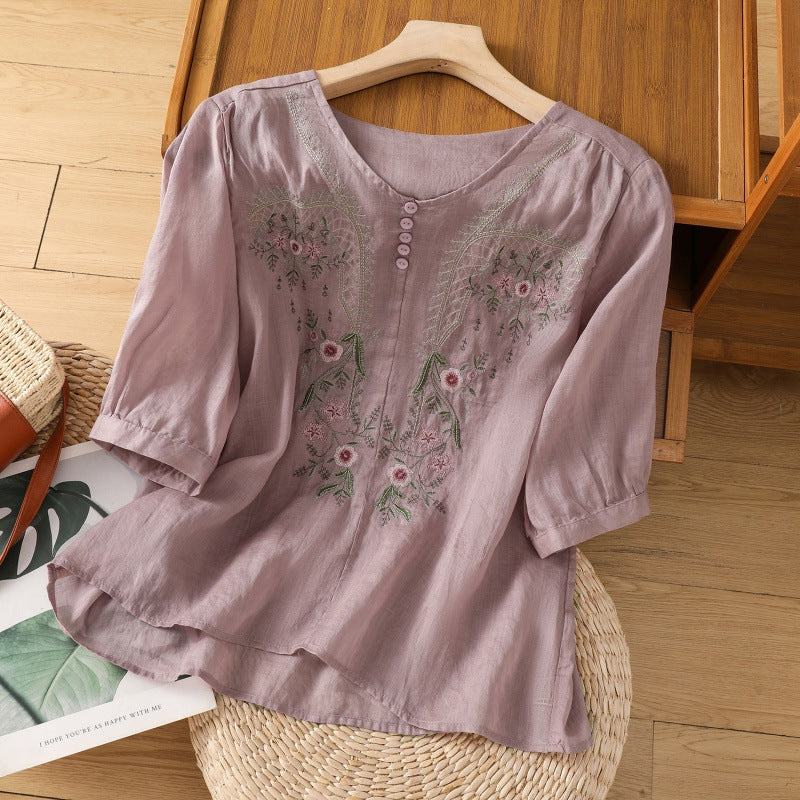 Women's Floral Relaxed Blouse