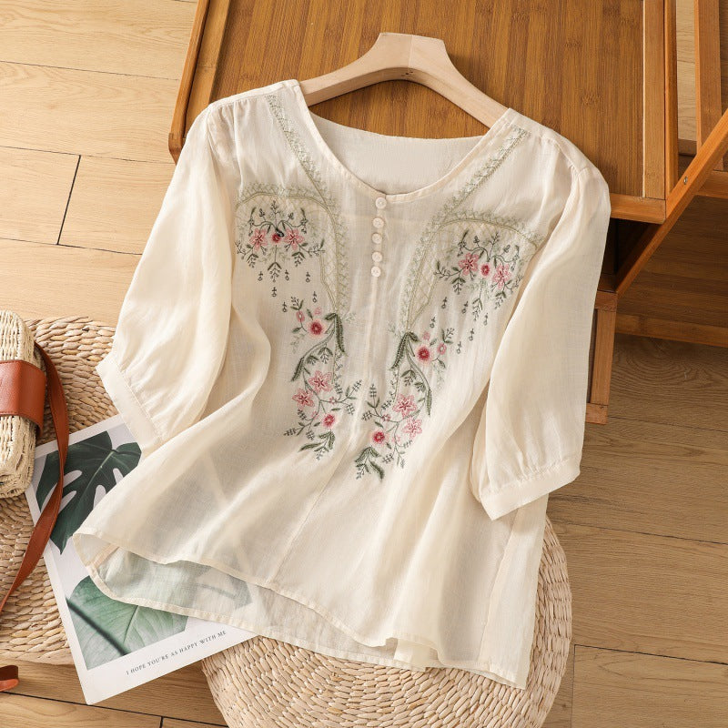 Women's Floral Relaxed Blouse