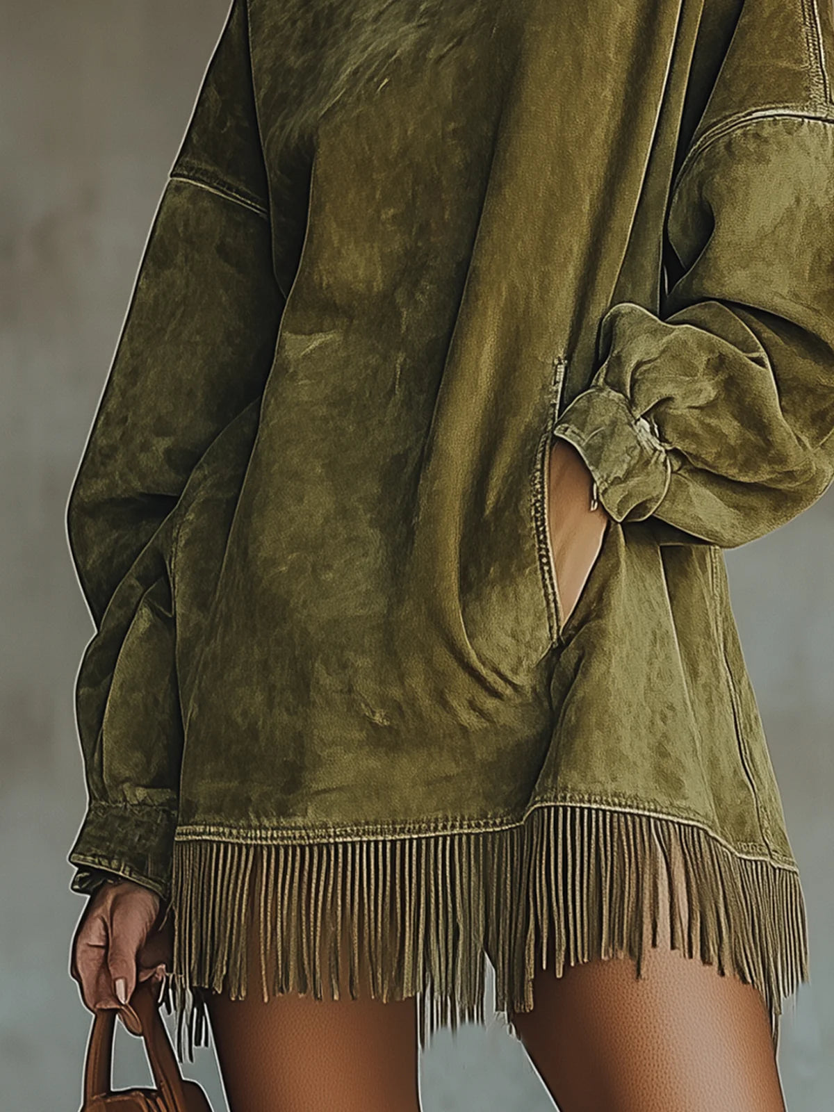 Women's Cozy Fringe Dress