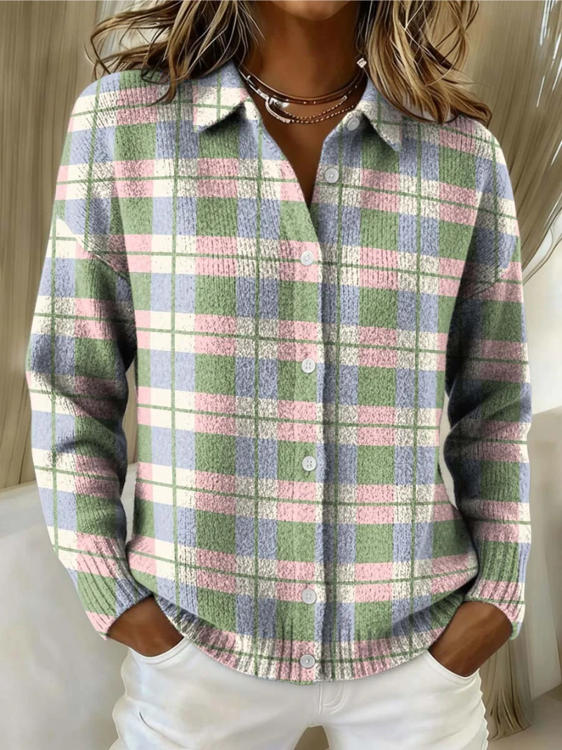 Women's Stylish Checkered Blouse