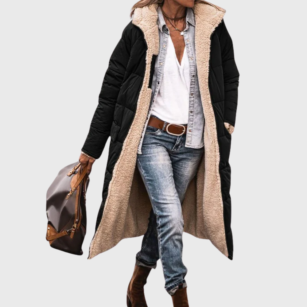 Women's Reversible Wool-Lined Puffer Coat