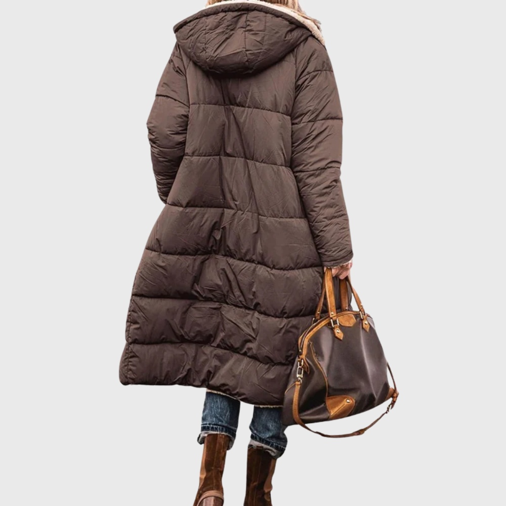 Women's Reversible Wool-Lined Puffer Coat