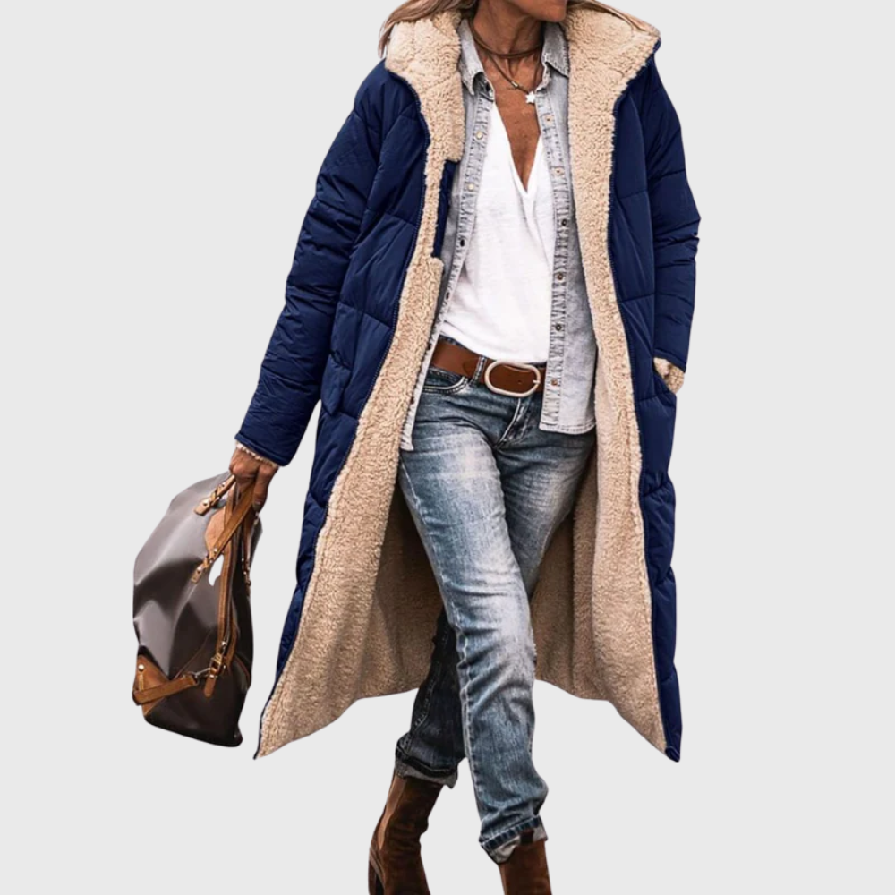 Women's Reversible Wool-Lined Puffer Coat