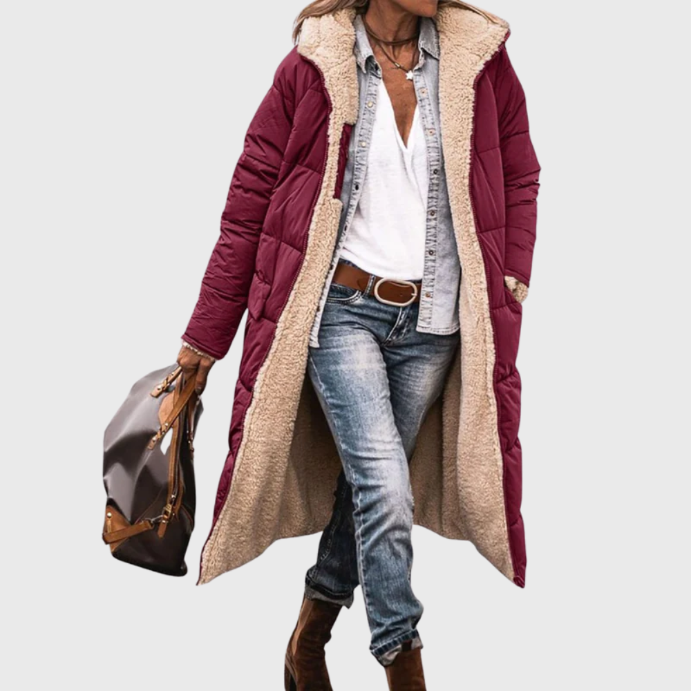 Women's Reversible Wool-Lined Puffer Coat