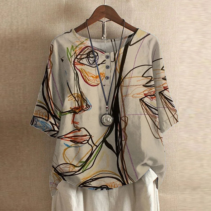 Women's Retro-Inspired Blouse