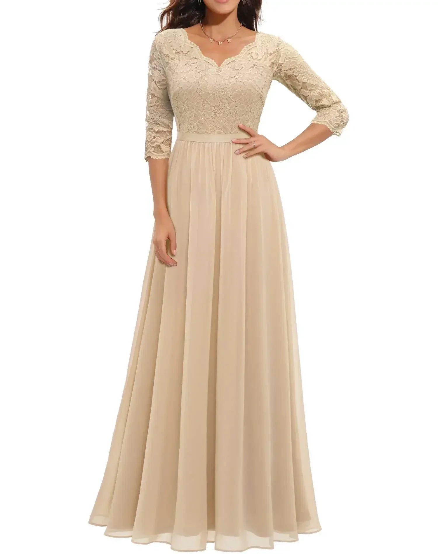 Women’s Elegant Lace Long Dress