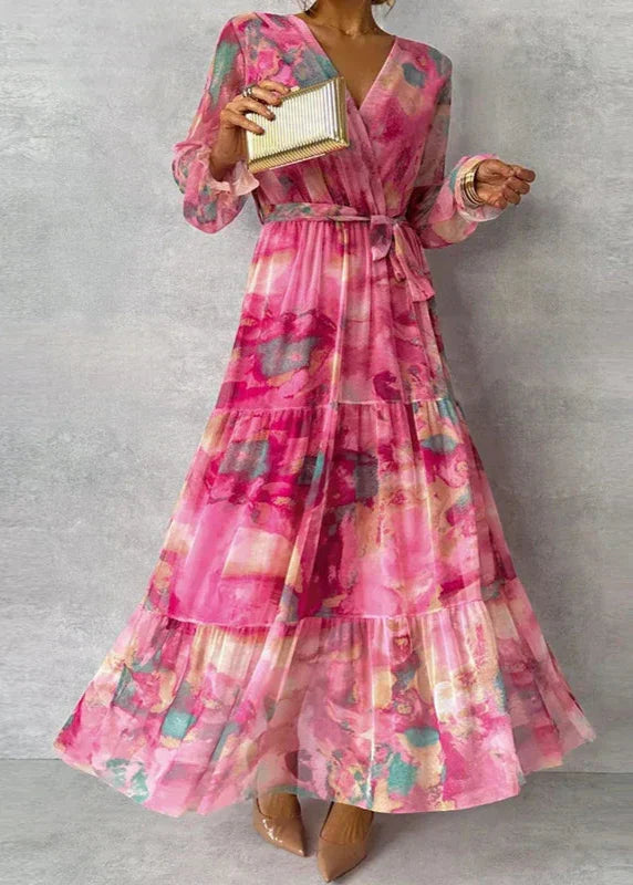 Women's Elegant Floral Handmade Dress