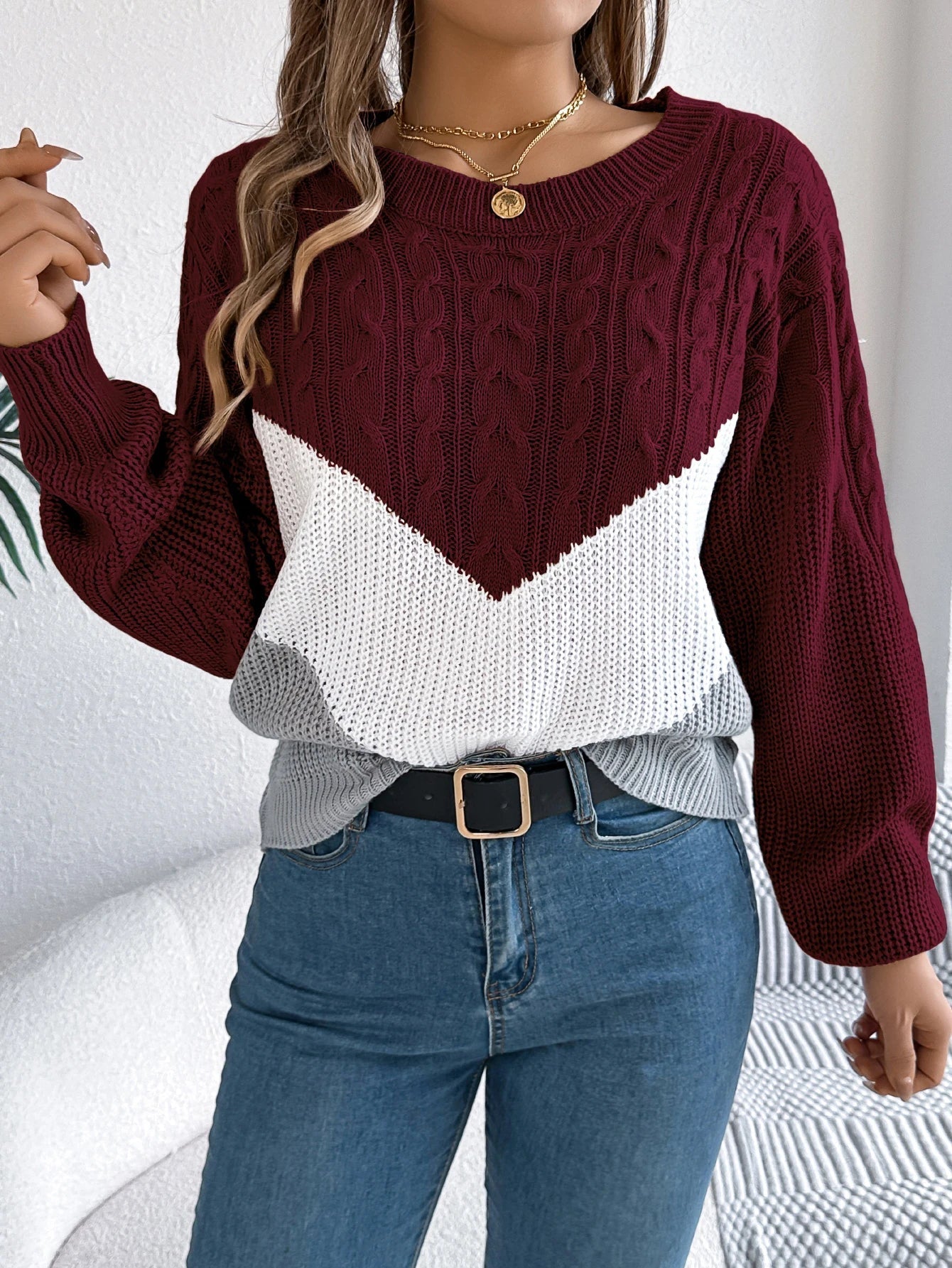 Women's Chevron Stitch Pullover