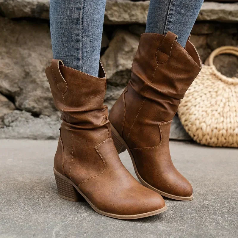 Women's Classic Mid-Calf Western Boots